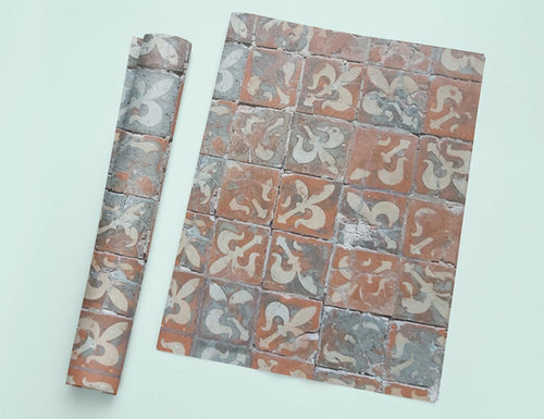 a piece of paper that has some type of tile on it