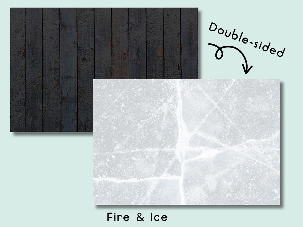 Fire and Ice Double Sided Photography Backdrop